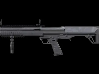 Kel-Tec KSG Low-poly 3D model