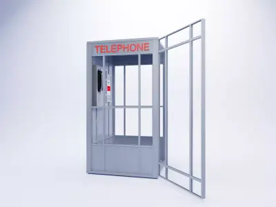 Telephone box 3D model