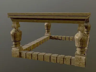 Antique Table 3D model buy