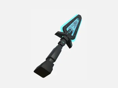 SciFi Sword B01 Black Blue - Sci Fi Weapon Design Low-poly 3D model