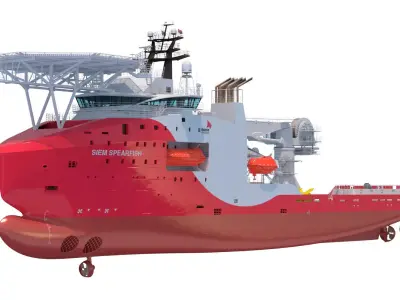 Offshore Subsea Construction Vessel OSCV Siem Stingray 3D model