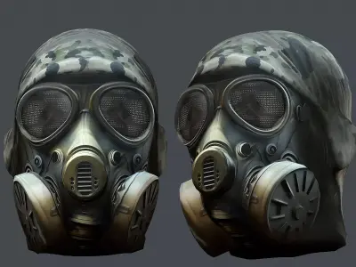 Helmet 3d model military combat Military scifi Low-poly 3D model Low-poly 3D model 2