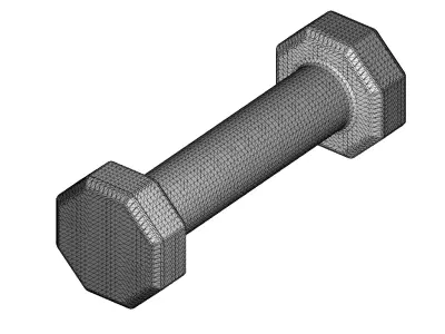 Plastic Otcagonal Dumbbell 3D model