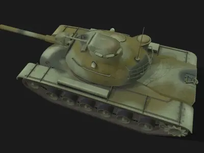 Tank M48 Patton Low-poly 3D model