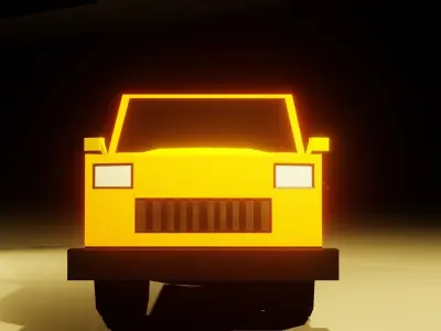 Pickup truck Low-poly 3D model purchase
