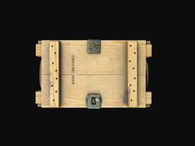 Military Wooden Grenade Crate PBR Low Poly Game Ready Low-poly 3D model