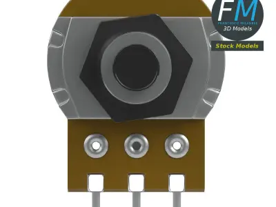 Single turn potentiometer 3D model