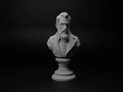 Bow Master Bust Chess 3D print model buy