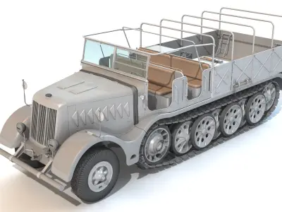 SdKfz9 FAMO cargo version 3D model