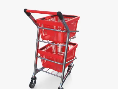 Shopping cart v12 3D model