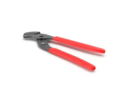 SO Adjastable joint pliers serrated jaws Low-poly 3D model
