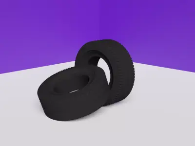 black car tire high-poly Free 3D model