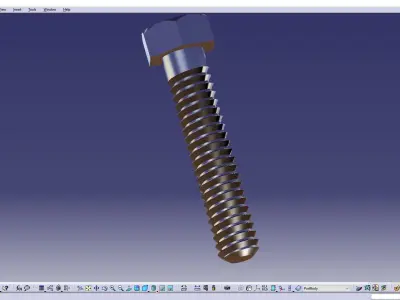 Screw 3D model 2