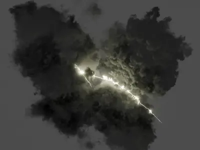 Thunderbolt Energy Discharge Animated For Blender 3D model
