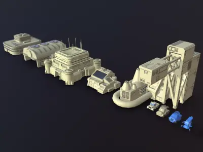 Military pack Low-poly 3D model purchase