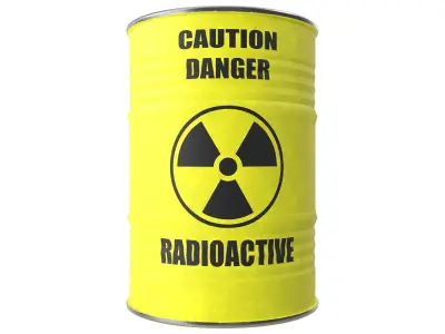 Radioactive barrel 3D model purchase