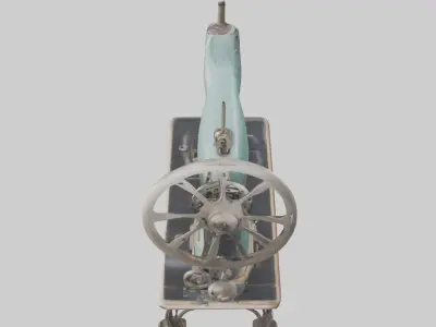 Old Sewing Machine Model Low-poly 3D model