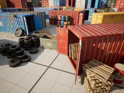 Industrial Cargo Pack Low-poly 3D model
