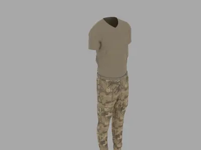 Military Uniform Low-poly 3D model