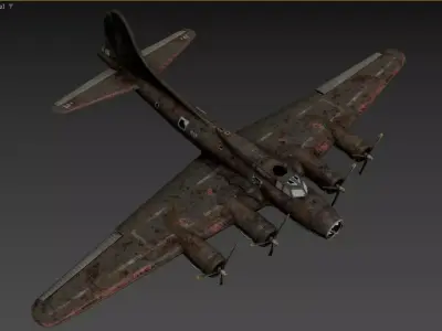 3D model of an old Low-poly 3D model
