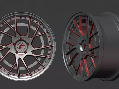 Technica Foged Tire Low-poly 3D model