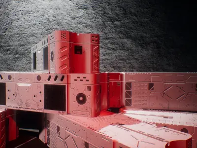 Sci-fi container Free 3D model