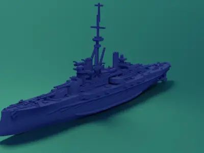 Brazilian Battleship Sao Paulo 1911 3D print model