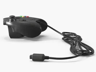  Retro Game Controller with Cable Black 