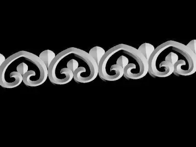 Central decor ornament for furniture Free 3D model 10