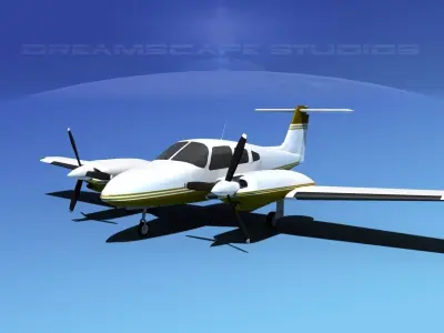 Piper PA-44-180T Turbo Seminole V09 3D model