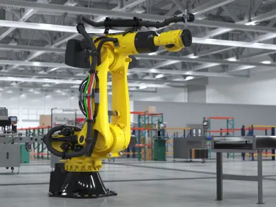 Ultra Robotic Arm Yellow 3D model