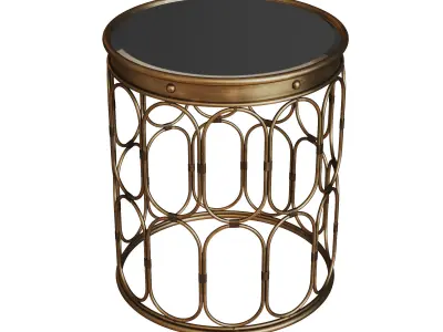 Baxton Studio Aliya Modern and Contemporary Antique Gold Table 3D model