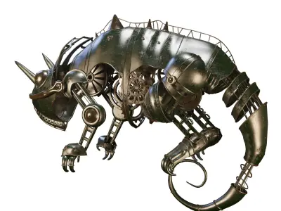 Chameleon steampunk chamelon 3D model