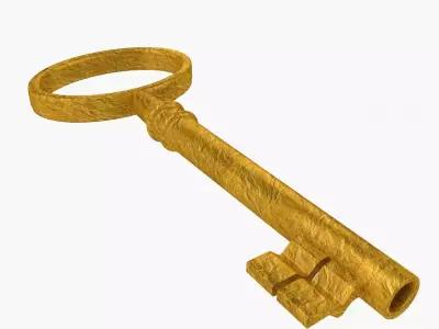 old Key Low-poly 3D model