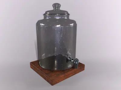 Drink Dispenser - Water Dispenser - Liquid Dispenser Low-poly 3D model