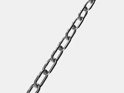 Steel Chain Low-poly 3D model