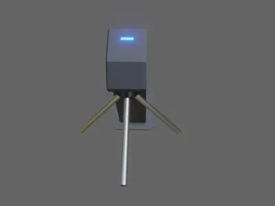 Ticket Gate Access Control - Catraca de Acesso Low-poly 3D model