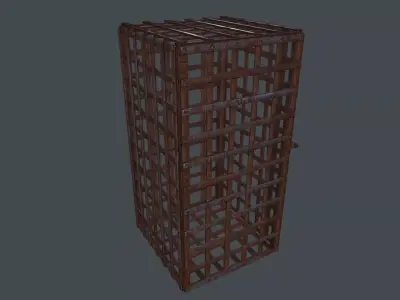 Metal Cage 3D Model Low-poly 3D model