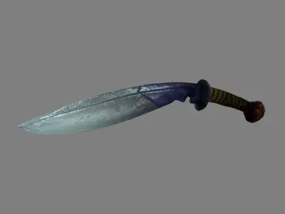 kukri sword Low-poly 3D model purchase