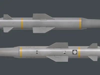 China PLA Aviation Pack Weapon AG-300-M and bOMB CS-BBM2 Low-poly 3D model