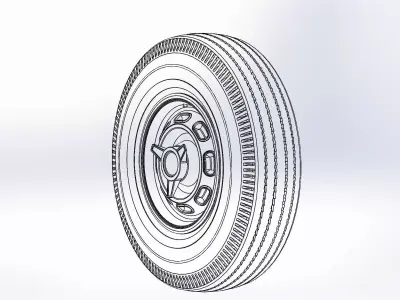 Wheel Pontiac GTO 1964 for scale model 3D print model