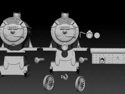 Harry Potter Hogwarts Express Weasleys Flying Ford Anglia 3D print model