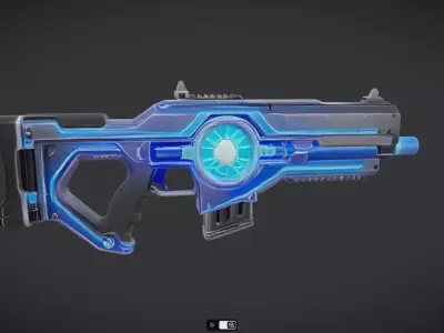 futuristic sci-fi blaster gun 3D model