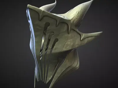HELMET11 high and low poly Low-poly 3D model