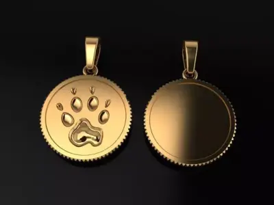 DOG COIN PENDANT 3D print model