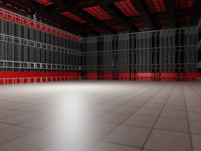 Hangar Interior Low-poly 3D model order