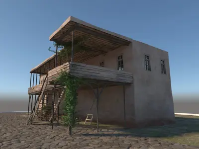 Medieval inn 3D model get