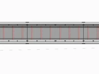 Modular conveyor stainless steel 3D model
