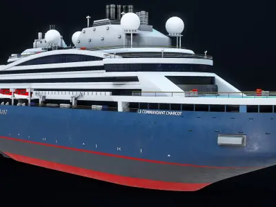Ponant Cruise Icebreaker PBR - Le Commandant Charcot 3D model