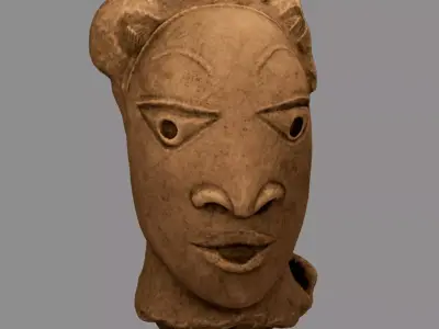 African Nok Head  Low-poly 3D model